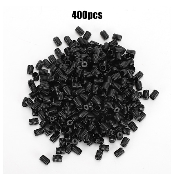 400 stk. Justerbar Elastisk Snorlås Multifunktionel Silikone Mundknebel Reb Prop (Sort)