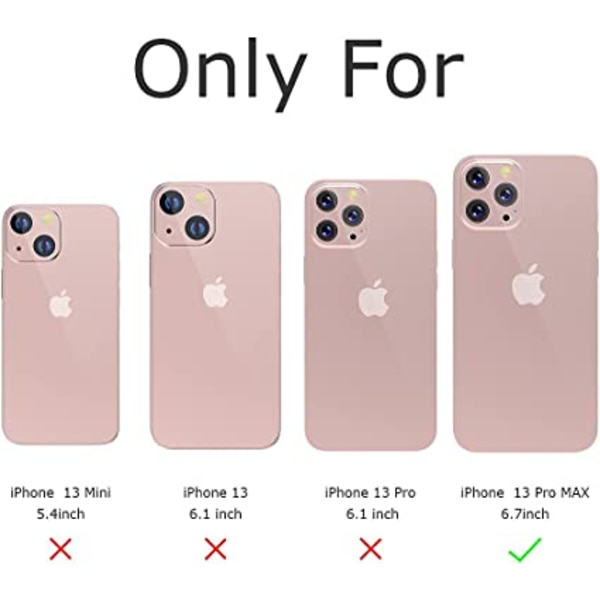 Kompatibel med iPhone 13 Pro Max Skal, Genomskinligt Skal för iPho