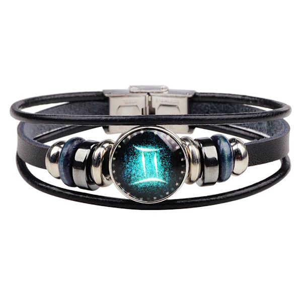 Wekity Constellation Flätad Rep Armband - Punk Legering Läder