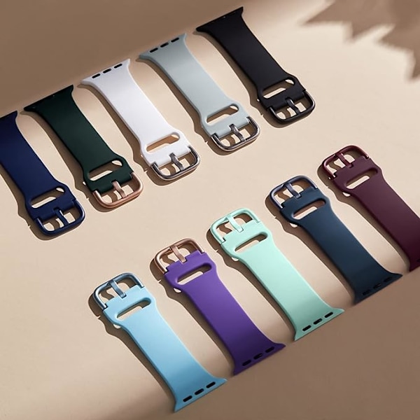 Apple Watch-reim i myk silikon, sportsarmbånd, erstatningsreim, passer til hele Iwatch-serien (Abyss blå 42 / 44 / 45 mm)