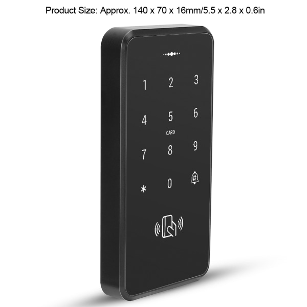 Adgangskontrol med kodeord IP67 Vandtæt baggrundsbelyst tastaturcontroller 125KHz WG26/34 3000 brugere