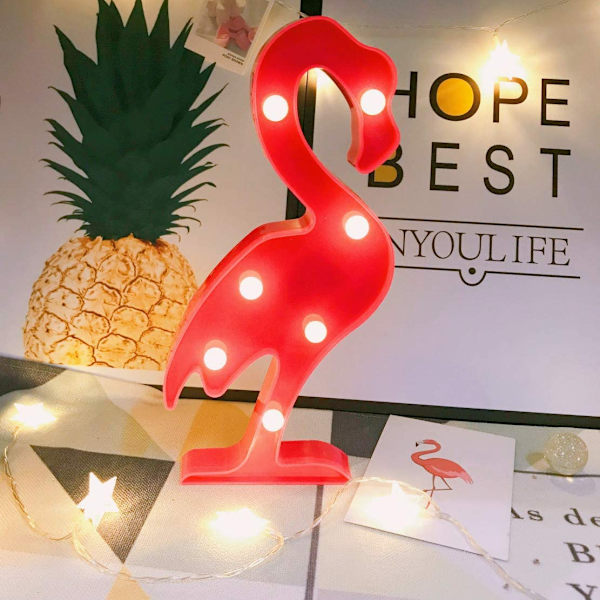 Led Flamingo Ljus, Marquee Flamingo Ljus Batteridriven