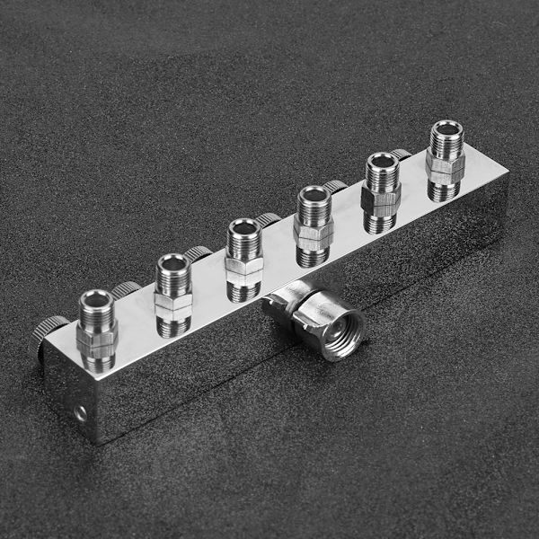 Multifunktionell justerbar aluminium luftslangdelare Airbrush adapter passande tillbehör #2