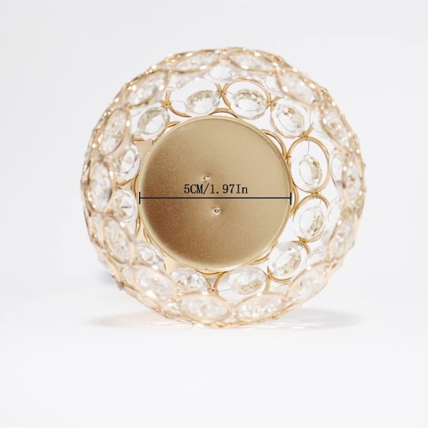 Krystall lysestaker, 3 armer bordkandelaber, skjenk skap kandelaber ornamenter bord midtpunkter for bryllup, hjemmedekor, Thanksgiving Gold Small