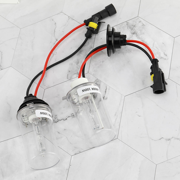 2 stk 100W H4-1 6000K Høy Lysstyrke Bil Xenon Frontlys Pæreerstatning