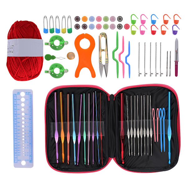 Ergonomiska virknålar stickningsnål med handarbetes tillbehör kit verktyg för sömnad