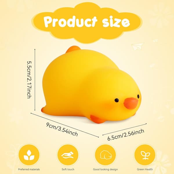 And Squishy Stressbolde til Børn og Voksne, Klemme Sensorisk Fidget Legetøj, Dyredej Stressbolde til Angstdæmpning, Afslappende Legetøj