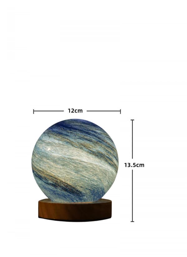 3D Planet Lampe, glas Månelampe Måne Natlys Gave Til G