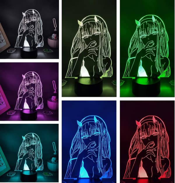 Vakker Gave 3D Nattlys Zero Two 002 Darling in The FR