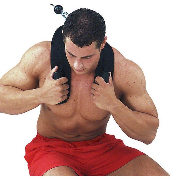Fitness-abdominal-crunch-stropper-ab-øvelses-trekksele-skulderstropp-belte-nylon-hjem