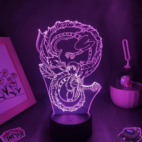 Chihiro og Heksene Hvit Drage Lys Anime lampe 3D for Barnerom
