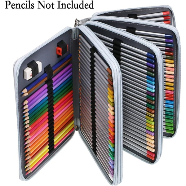200 fack färgad pennfodral - Deluxe PU läder pennfodral D