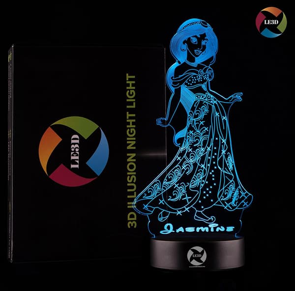 3D Optisk Illusions Natlampe - 7 LED Farveskiftende Lampe