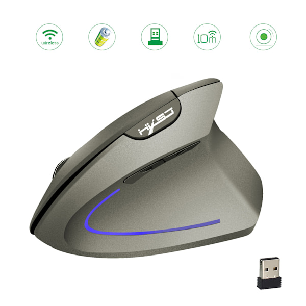 Vertikal trådlös mus 2.4GHz mus ergonomisk design 2400DP