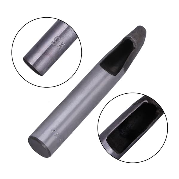 Holdbar DIY 6MM Rektangulær Hul Hul Stanser Læderhåndværk Hul Stanser Værktøj (18*6mm)