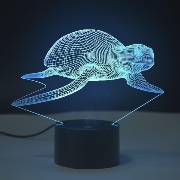 3D Natlampe Optisk Illusion Natlys 7 Farveskift