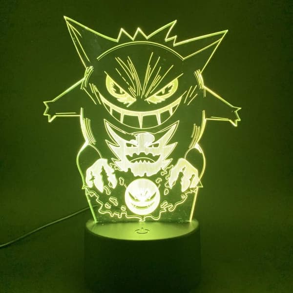 3D Nattlys Led Nattlys Spill GO Gengar Figur Atmosph