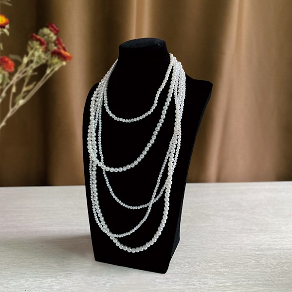 5 st Flapper Långa Konstgjorda Pärlor Halsband 1920-talet