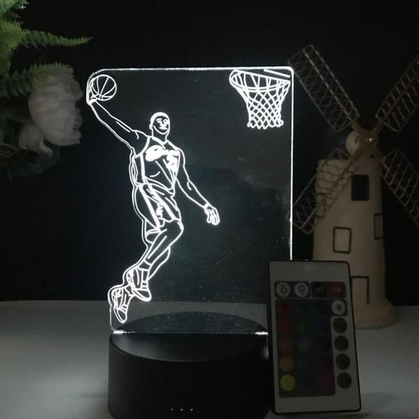 3D Illusjon LED Nattlys, 16 Farger Gradvis Endring Berøring