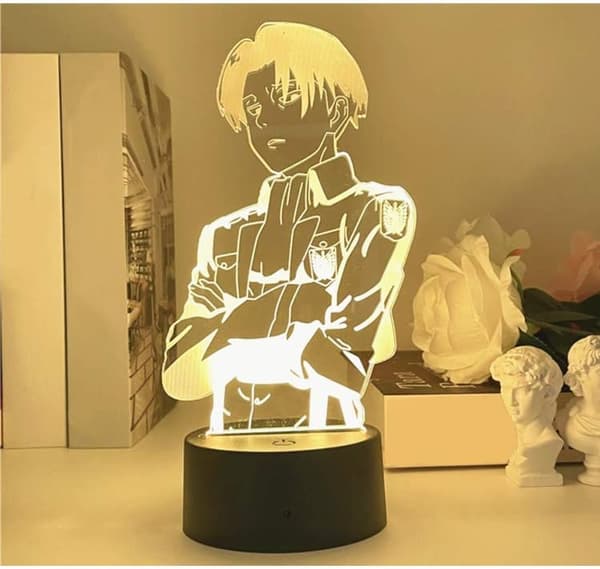 3D Anime Lampe Natt Illusjon Nattlys Søvn LED lampe Senso
