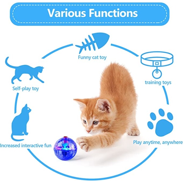4 stycken spökjakt kattboll rörelse ljus upp kattbollar LE