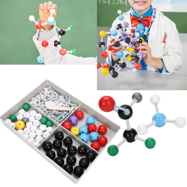 54 stk. XMM-067 molekylmodellsett 54 atomstruktur kule- og pinneskalamodell