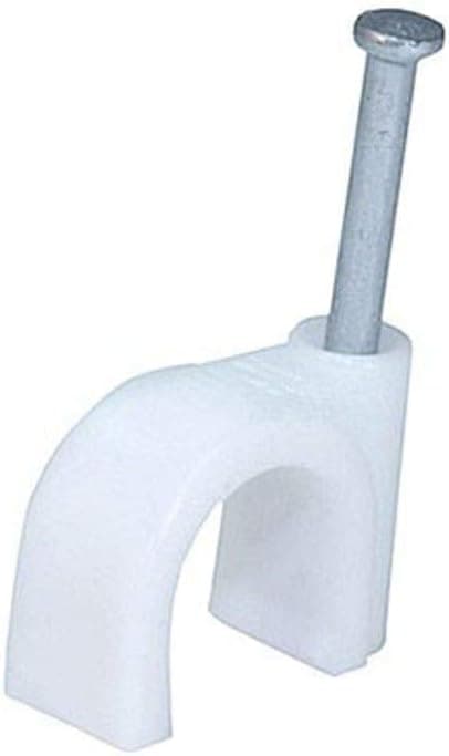 Cirkelformade kabelklämmor med stålstift, 16 mm, 100 st/förpackning