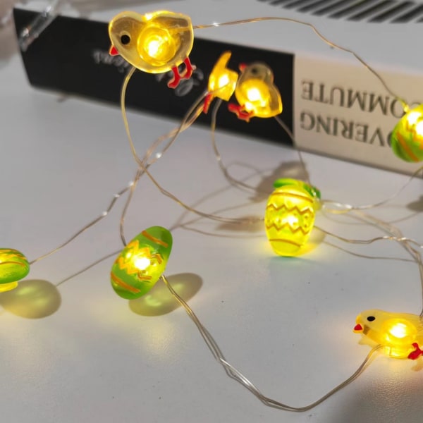 30 Kyckling & Påskägg Batteridriven Micro Led Inomhus Sil