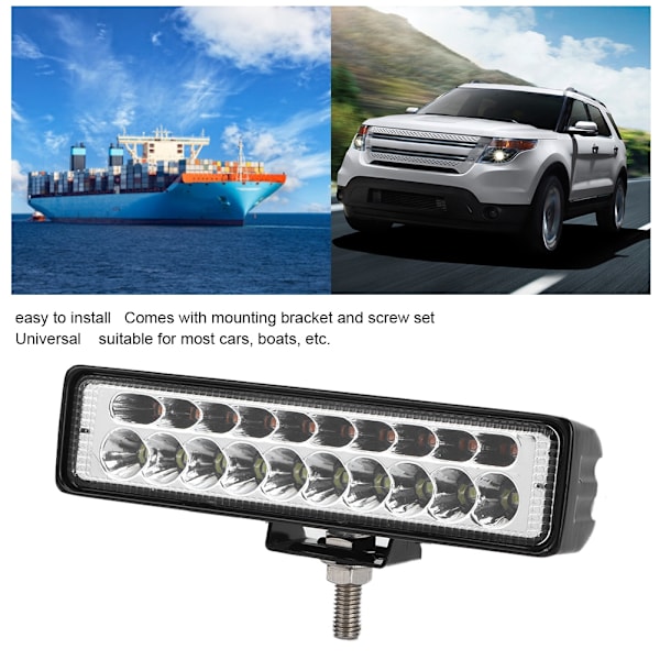 Universal 60W Køretøj Båd 20 LED Arbejdslys Hvid og Gul Lys Spotlight Kørelys