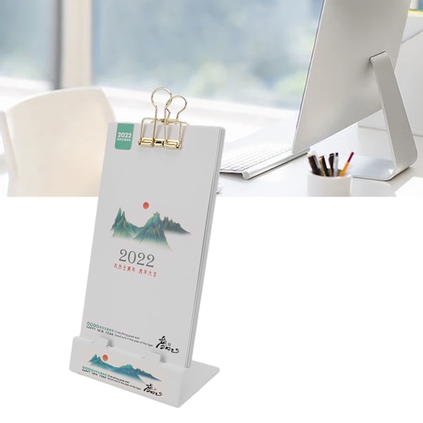 2022 Skrivebords Kalender Enkelt Design Tiger År Blank Overflade Robust Holdbar Bred Anvendelighed Mini Kalender 2022