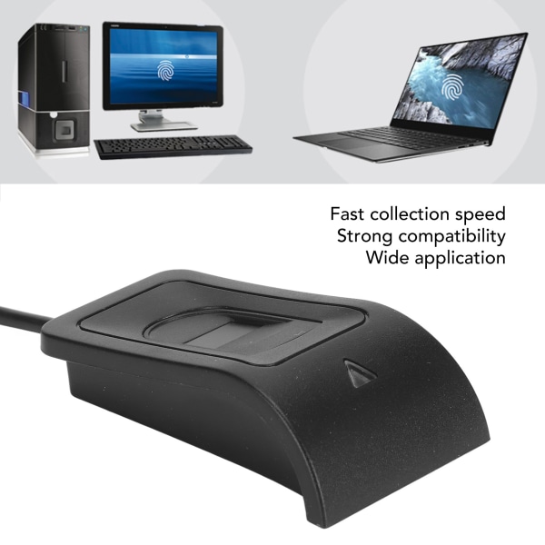 Fingeravtrycksläsare Kompakt Struktur Automatisk Kalibreringsigenkänning USB Fingeravtrycksläsare för PC