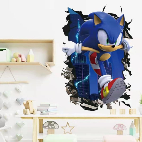 Tegneserie Wall Breaking Game Wall Decals Soveværelse Stue