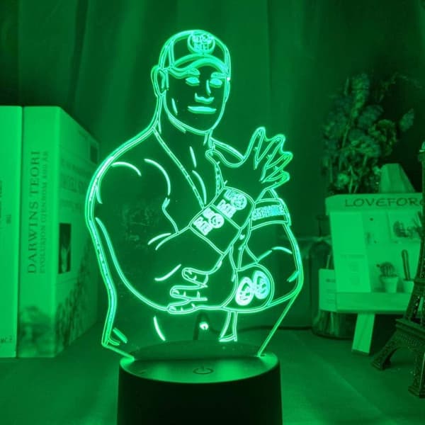 3D LED Nattlampe, 3D Optisk Illusjonslampe Touch Wrestling