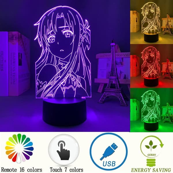 SAO Anime Figur LED Lys Søte Gutter & Jenter Julebursdag