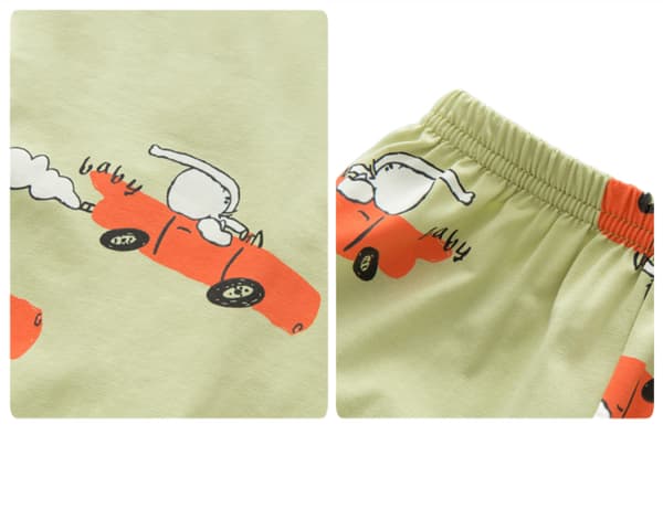 2-delt loungewear barn knapp ned nattøy shorts, L (rosa)