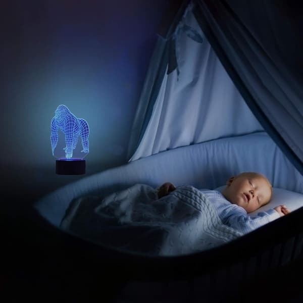 Orangutang 3D Illusion Natlampe Sengelampe Led Sl