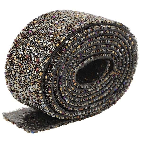 DIY rörpärlor nät omslag rulle kristall strass kedja trim band dekoration (#05)