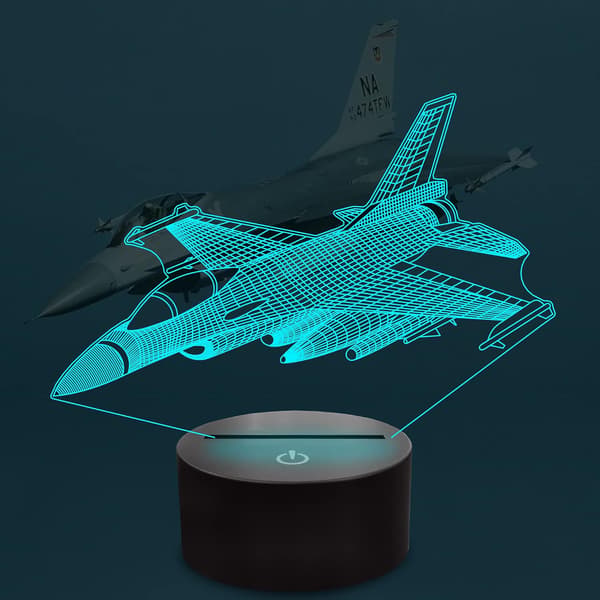 3D Natlampe til US Army Militær, 16 Farver Skift Smart