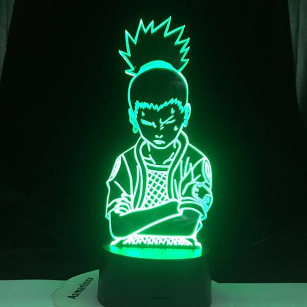 3D Optisk Illusionslampe 7 Farver Natlys Shikamaru Nara