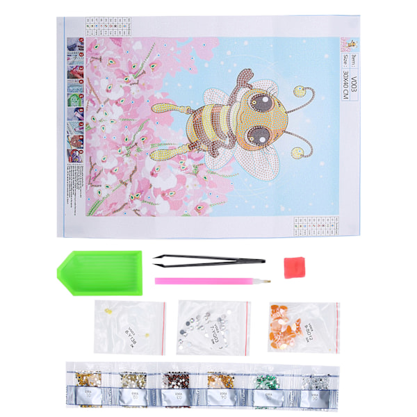 DIY-timanttimaalaus Mehiläiskuvio Timanttimaalaus Kirjontakuva Koristelusetti
