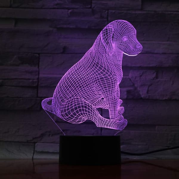 3D Natlampe Optisk Illusion Lys 7 Farveskiftende Touch