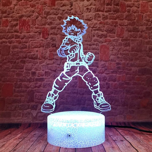 Midoriya Izuku 3D Illusion MHA Manga Deku LED Anime Lamp 16