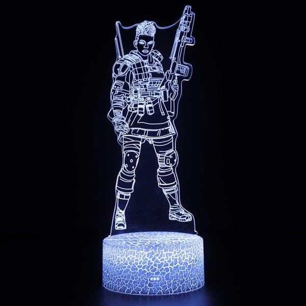 3D Optisk Illusjon LED Nattlys, 16 Farger Kan Endres wi