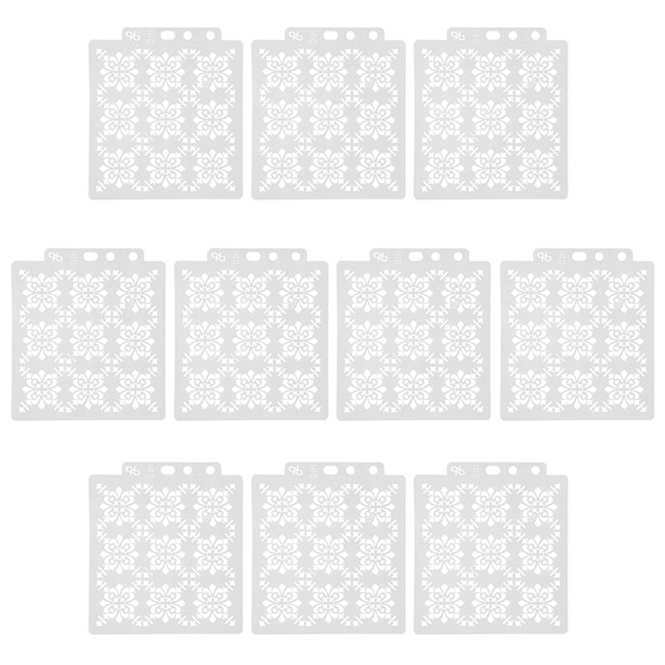 10 kpl Mandala-maalauksen piirustuskaavioita DIY-muotin valmistus taide- ja käsityötarvikkeet