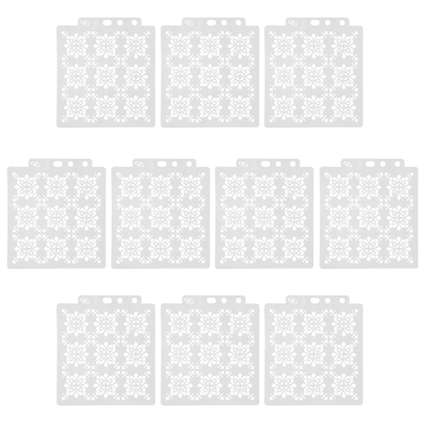 10 kpl Mandala-maalauksen piirustuskaavioita DIY-muotin valmistus taide- ja käsityötarvikkeet