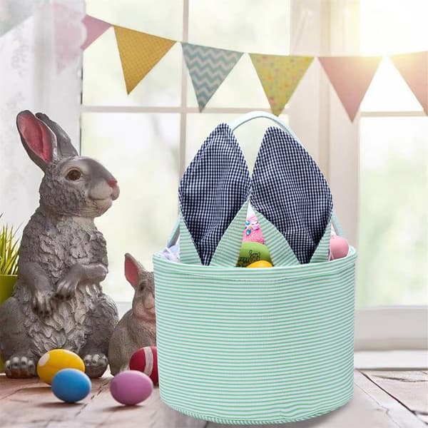 Påskekurv Seersucker Egg Hunt Bunny-kurver