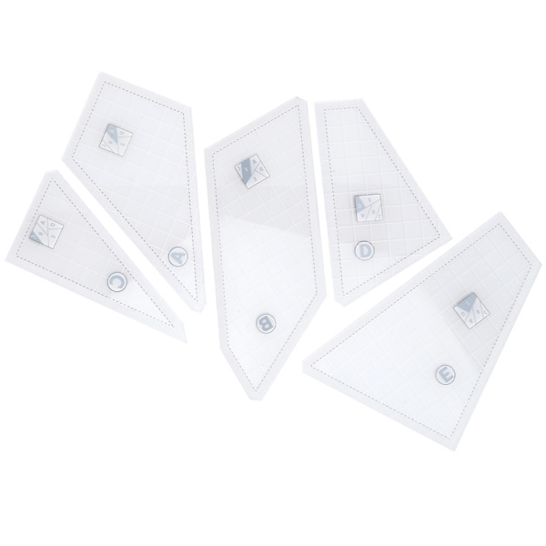 5 st Quilting Linjaler DIY Transparent Akryl Quilting Mallar Set för Hantverk Professionell Sömnad Present