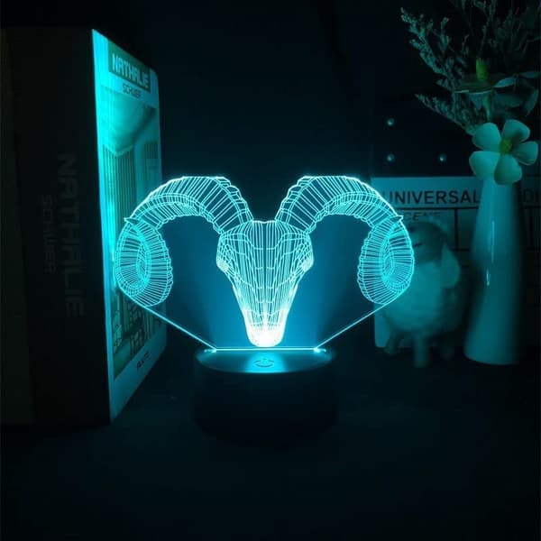3D Nattlys USB Batteri Dobbel Bruk Gradient Lampe Bursdag G
