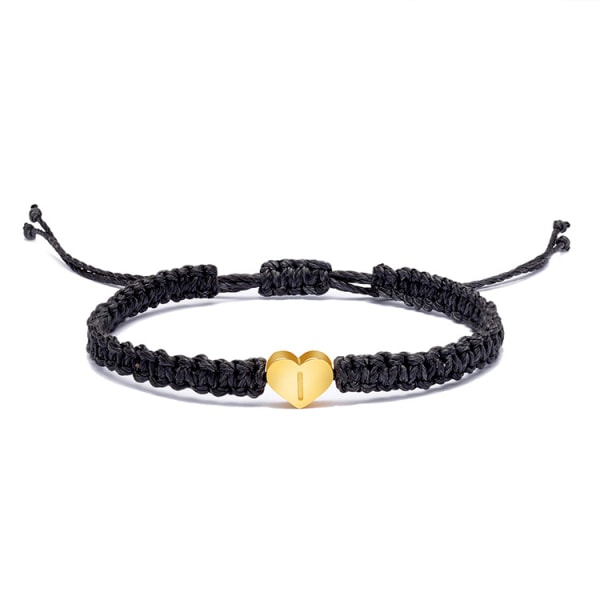 Wekity 18K Guld Initial A Bokstav Hjärta Charm Armband för Kvinnor