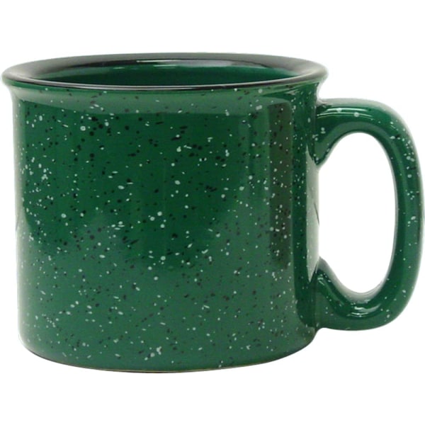 Gift Ceramic Campfire Mug, Single 12oz - Green